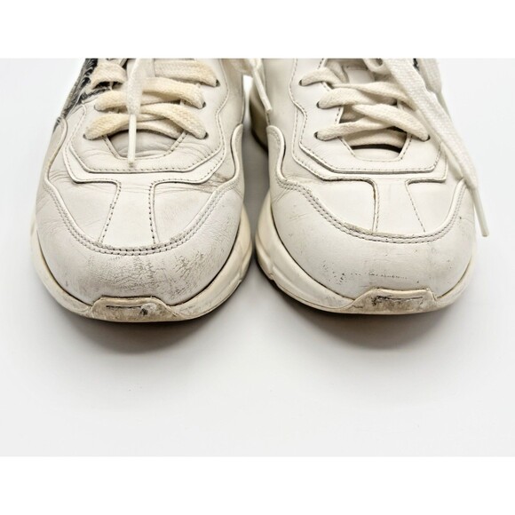 Gucci Mystic Cat Low Top White Leather Sneakers Rhyton Sz EU 35 5 - Picture 8 of 11